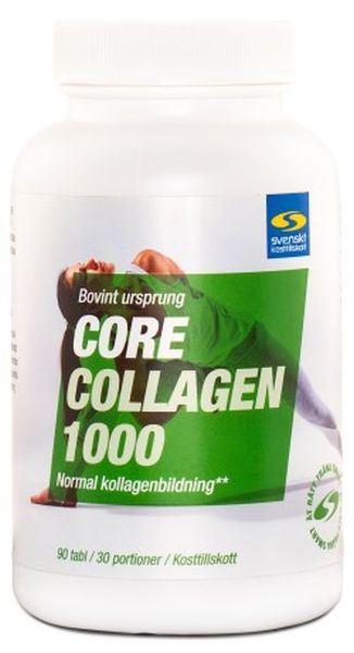 Den mest prisvärda produkten Core Collagen 1000 ser ut så här.
