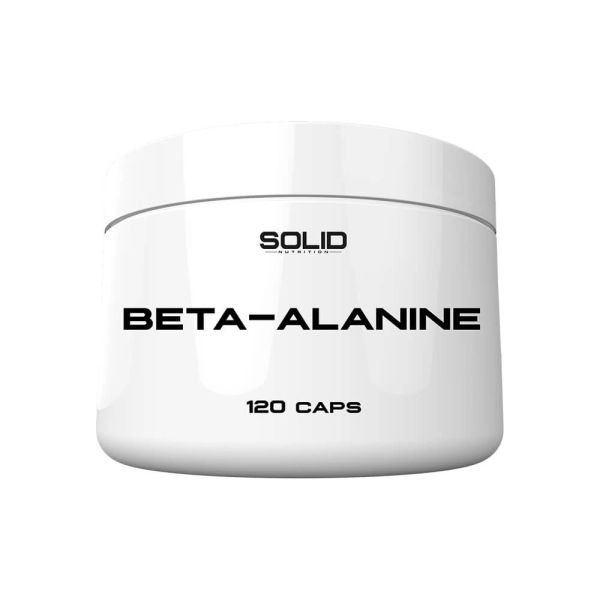 Produkten Solid Nutrition Beta-Alanine ser ut så här.
