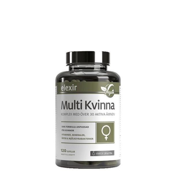 Produkten Elexir Pharma Multivitamin Kvinna ser ut så här.